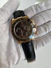 Pre-Owned Rolex Cosmograph Daytona Rose Gold with Brown Dial