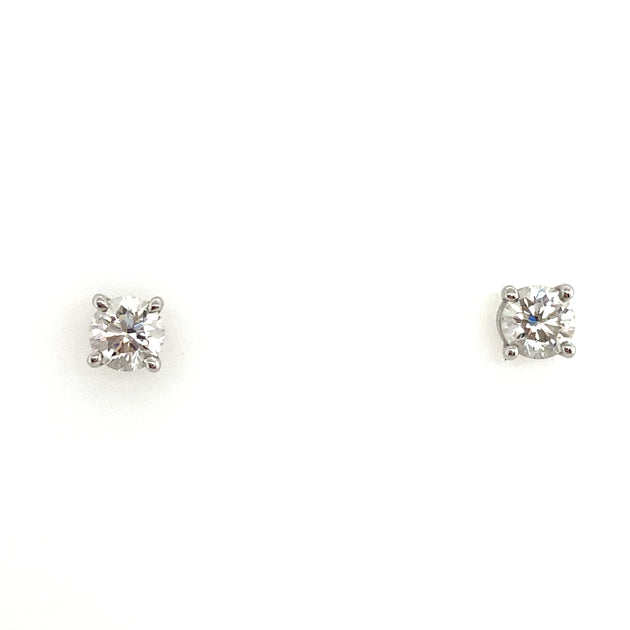 Authentic Tiffany & Co. Platinum .70 ctw Diamond Studs H VS1 and VS2 with Box and Papers