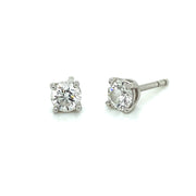Pre-Owned Authentic Tiffany & Co. Platinum .70 ctw Diamond Studs H VS1 and VS2 with Box and Papers