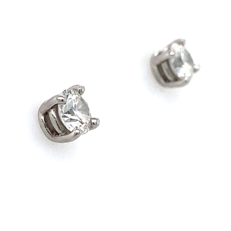 Pre-Owned Authentic Tiffany & Co. Diamond Stud Earrings 1.14 ctw H VVS1 and VVS2