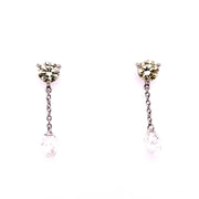 1.10 CTW Diamond and 2.34 CTW Briolette Earrings Set in Platinum