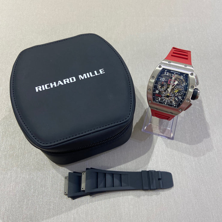 Pre-Owned Richard Mille RM011 Watch in Titanium and 18k White Gold