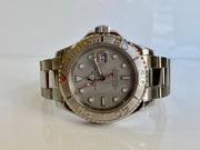 Pre-Owned Rolex Yacht-Master 40mm Silver Dial and Platinum Bezel