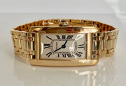 Pre-Owned Cartier Tank Americana 19 mm 18k Yellow Gold Watch
