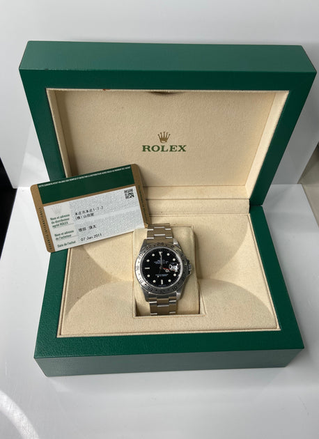 ROLEX 新型現行BOX 中古2個 Rolex Explorer II 16570 Black 2009 with original box and papers