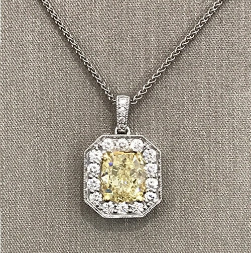 Fancy Yellow Diamond Pendant