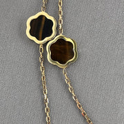 The Daniella Seven Tiger's eye Motif long necklace