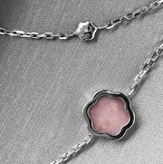 The Daniella Pink Opal Motif Long necklace