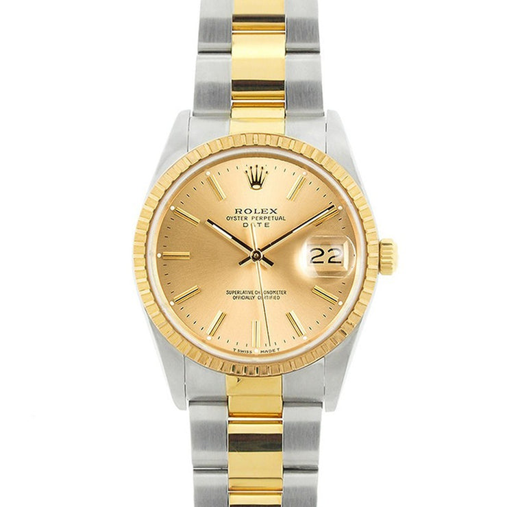 Pre-Owned Rolex Oyster Perpetual Date Watch Two-Tone