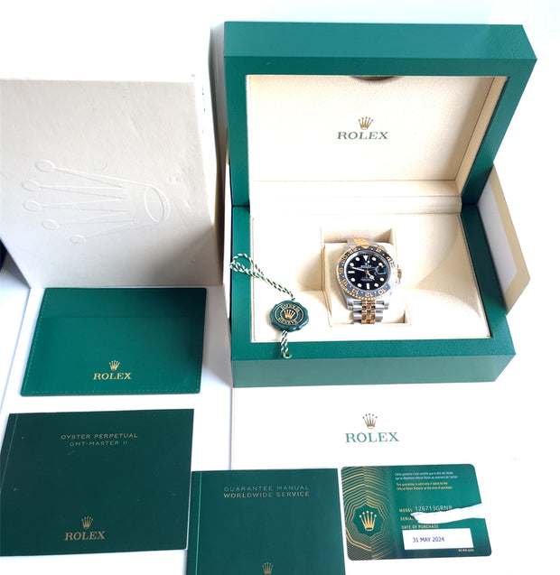 ROLEX GMT-MASTER II 126713GRNR Oyster Perpetual JUBILEE 2024 Original Box Papers