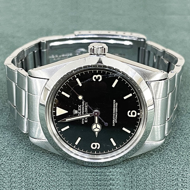 Pre-owned Rolex oyster perpetual Explorer Model 1016, black dial, stainless steel watch