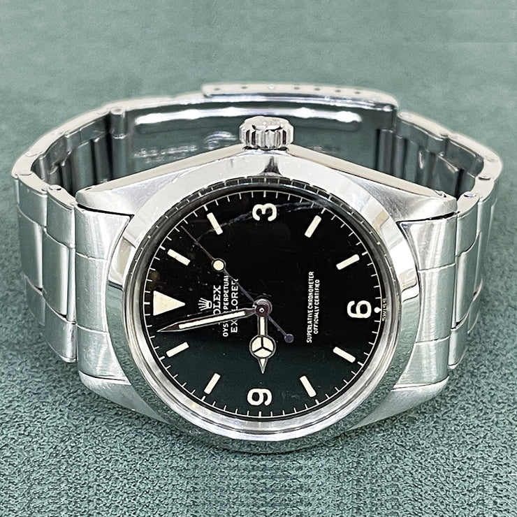 Pre-owned Rolex oyster perpetual Explorer Model 1016, black dial, stainless steel watch