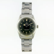 Pre-owned Rolex oyster perpetual Explorer Model 1016, black dial, stainless steel watch