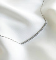 0.72 CTW Round Brilliant Cut Diamond Bar Necklace