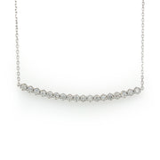 0.72 CTW Round Brilliant Cut Diamond Bar Necklace