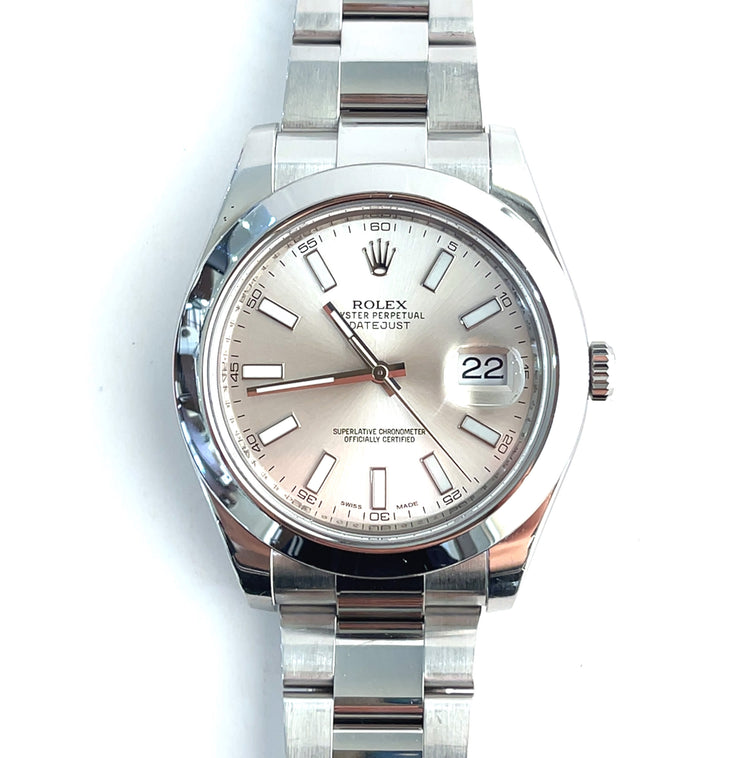 Pre-owned Rolex watch 116300 Oyster Perpetual Datejust 2 Silver index dail with original Box and Paper