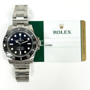 Pre-owned Rolex Submariner 114060 Stainless Steel Black Dial Case 40mm with original Box & Papers