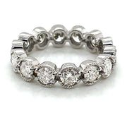 2.63 carats total weight of natural round brilliant cut diamonds.