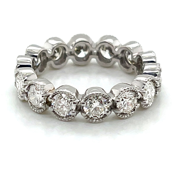 2.63 carats total weight of natural round brilliant cut diamonds.