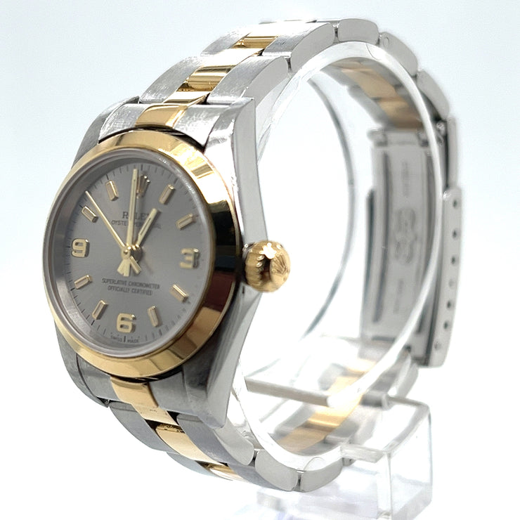 Pre-Owned Rolex Lady's Oyster perpetual 76183 Two Tone color with Smooth Bezel