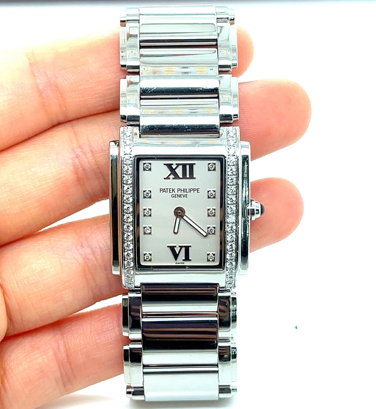 Pre-Owned Patek Philippe Twenty 4 White Women's Watch - 4910/10A-011