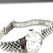 Pre-Owned Rolex Datejust 16234 Silver Jubilee Bracelet with Silver Bezel
