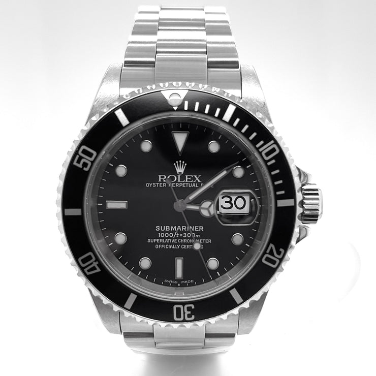 Pre-Owned Rolex Submariner Date 40mm Oyster Perpetual Stainless Steel with Black Dial Original Paper & Original Box