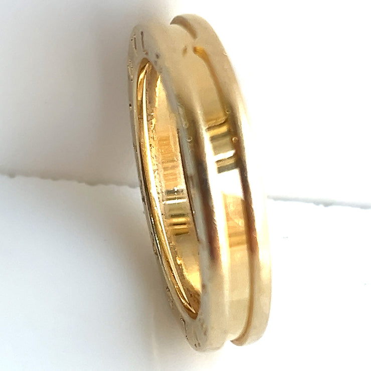 Pre-owned Bvlgari B.Zero1 18K Yellow Gold Band Ring Size 10.5 US