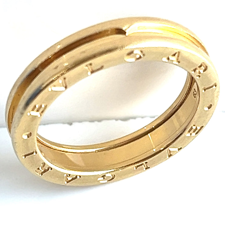 Pre-owned Bvlgari B.Zero1 18K Yellow Gold Band Ring Size 10.5 US