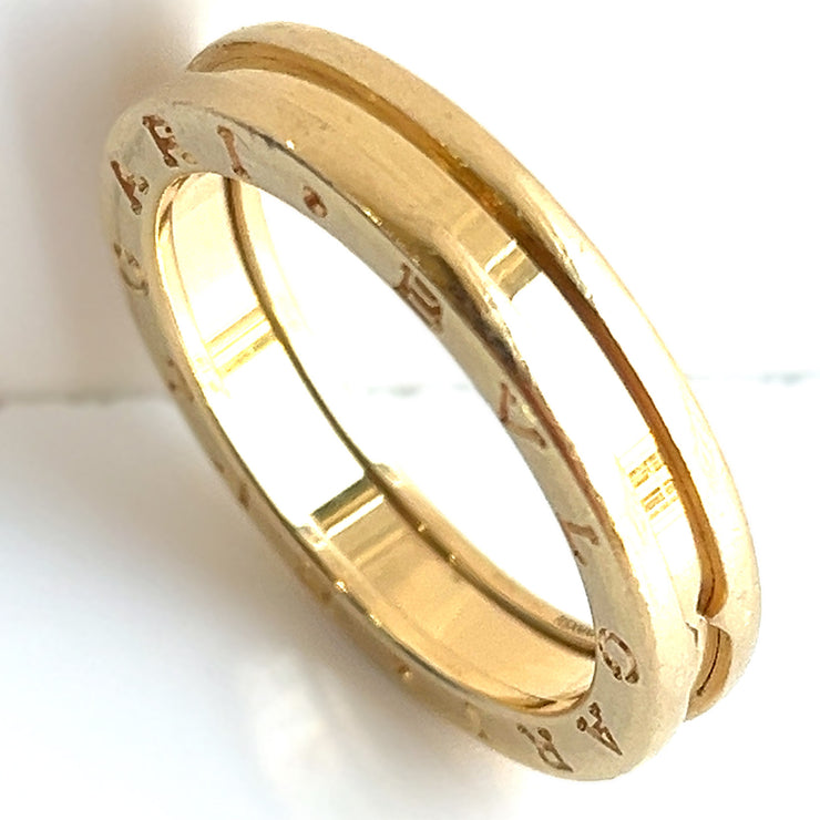 Pre-owned Bvlgari B.Zero1 18K Yellow Gold Band Ring Size 10.5 US