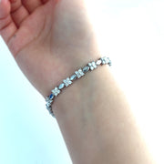 Platinum Diamond cluster bracelet