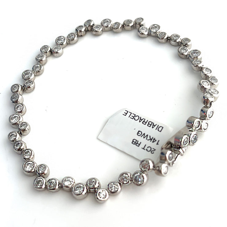 2.00 ctw round bezel set diamonds bracelet