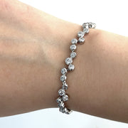 2.00 ctw round bezel set diamonds bracelet