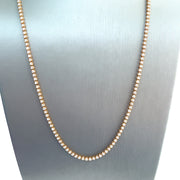 Natural Round Brilliant 9.50ctw diamonds 18k Rose Gold Necklace length 33 inches