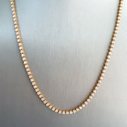 Natural Round Brilliant 9.50ctw diamonds 18k Rose Gold Necklace length 33 inches