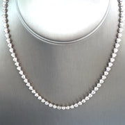 Natural 13.01ctw Round Brilliant Diamonds set in 18k White Gold Necklace 16.5 inches