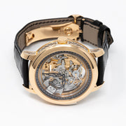 Pre-owned Patek Phillippe SKELETON Dial 5303R-001 BLACK CROCODILE with original box & papers new without use