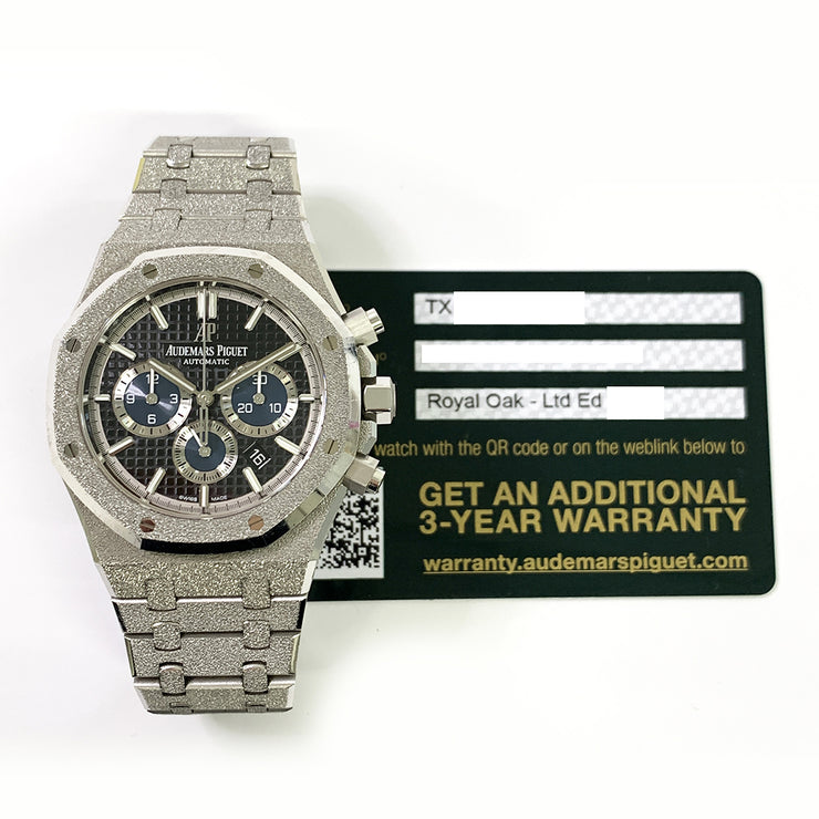 Pre-owned Audemars Piguet ROYAL OAK SELFWINDING CHRONOGRAPH black dial 26331BC.GG.1224BC.03 Original box & Cards