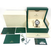 PRE-OWNED ROLEX DAYTONA watch 116500LN STAINLESS STEEL White DIAL AND Black BEZEL 40mm with original box and papers