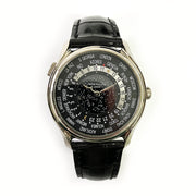 Pre-owned Patek Philippe Anniversary World Time Moon watch 5575G-001 black dial with original box & papers