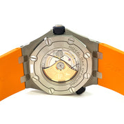 Pre-owned Audemars Piguet Royal Oak Offshore Diver Orange dial 15710ST.OO.A070CA.01 with Original box and papers