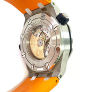 Pre-owned Audemars Piguet Royal Oak Offshore Diver Orange dial 15710ST.OO.A070CA.01 with Original box and papers