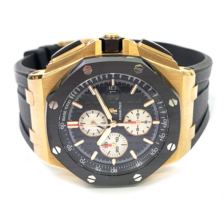 Pre-owned Audemars Pigue Royal Oak Offshore 26401RO.OO.A002CA.01 Black Dial black Rubber