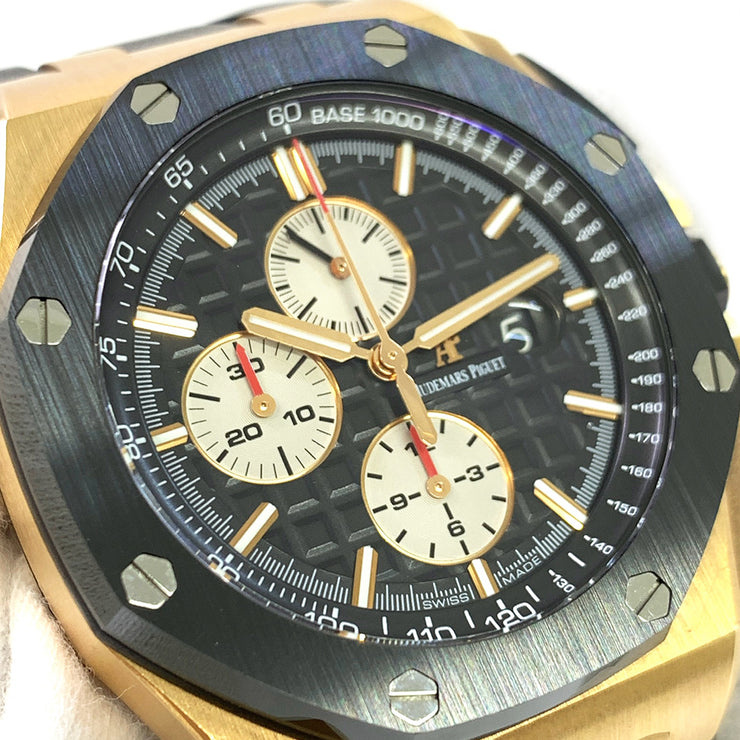 Pre-owned Audemars Pigue Royal Oak Offshore 26401RO.OO.A002CA.01 Black Dial black Rubber