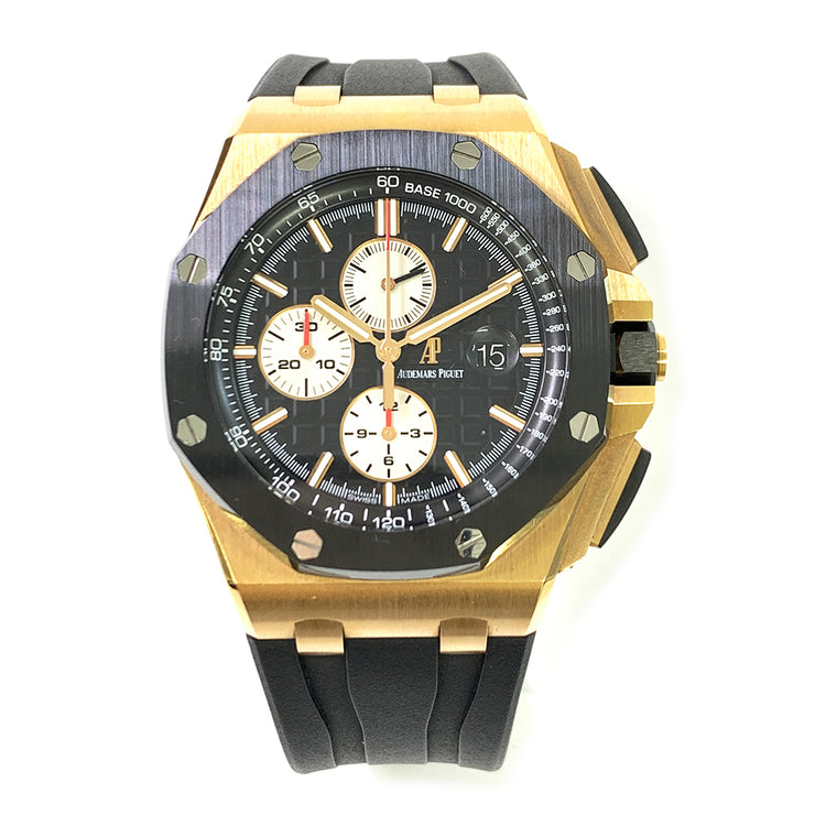 Pre-owned Audemars Pigue Royal Oak Offshore 26401RO.OO.A002CA.01 Black Dial black Rubber