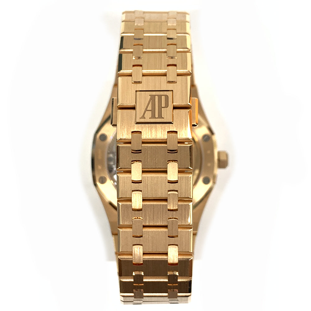 Pre-Owned Audemars Piguet Royal Oak 41mm 18k Rose Gold Black Dial