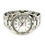 Pre-owned Rolex Datejust Turn-O-Graph 36mm watch White Dial Stainless Steel Watch 116264 Box Papers