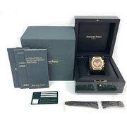Pre-owned Audemars Piguet ROYAL OAK SELFWINDING CHRONOGRAPH Brown dial 26331OR.OO.D821CR.01 with original box and cards