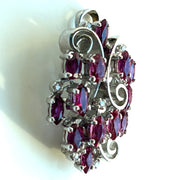 Vintage Ruby and diamond Pendant / Brooch