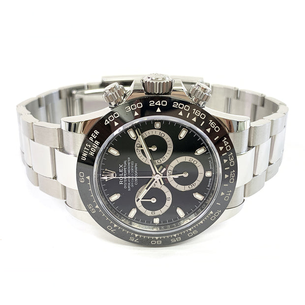 Pre-owned Rolex Daytona 116500LN watch, Oyster Perpetual, Black Dial, Stainless Steel, 40mm, with original box and papers